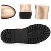 BLISSFUL STEP Platform Block Heel Booties with Zipper Dressy Combat Boots for Women - 3 of 4