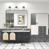 Apmir Rectangular Aluminum Alloy Framed and Tempered Glass Wall Bathroom Vanity Mirror in Matte Black/ Gold/ Silver/ Brown - 2 of 4