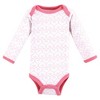 Luvable Friends Girls Preemie Long Sleeve Bodysuits 3pk, Tiara, Preemie - 4 of 4