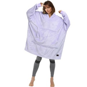Catalonia Woman Blanket Hoodie Oversized Sweatshirt, Comfy Fleece Pullover Longe Sleeve, One Size Fits All, Gift Woman Wife - 1 of 4