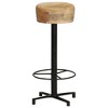 vidaXL Bar Stool Set of 2 Natural Wood - 2 of 2