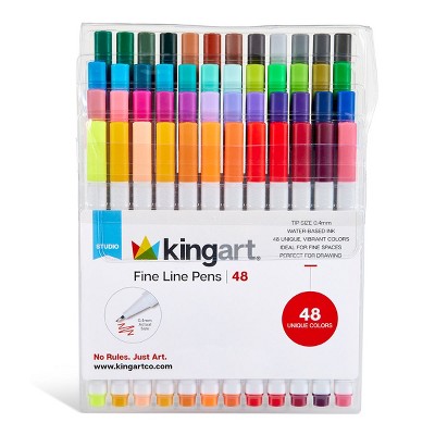 KINGART Fine Line Pens 48 Colors
