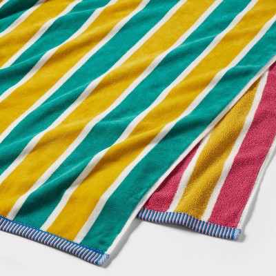 Jumbo Beach Towel Yellow/Green/Pink - Threshold&#8482;_1