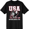 Americana Eagle USA Established 1776 Men's Crew Neck Short Sleeve Tee - 2 of 2