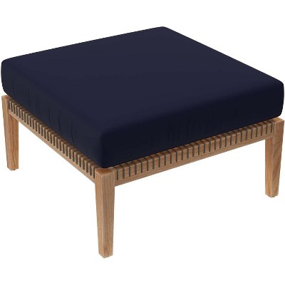 Modway Clearwater Outdoor Patio Teak Wood Ottoman