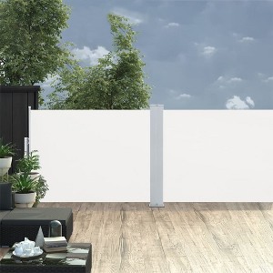 vidaXL Retractable Side Awning Cream 47.2 in.x393.7 in. - 1 of 4
