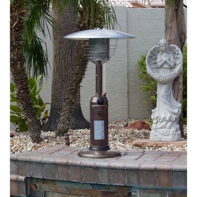 Portable Hammered Finish Patio Heater - Golden Bronze - AZ Patio Heaters: Weatherproof, 10ft Heat Coverage