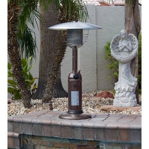 Portable Hammered Finish Patio Heater - Golden Bronze - AZ Patio Heaters: Weatherproof, 10ft Heat Coverage - 1 of 3