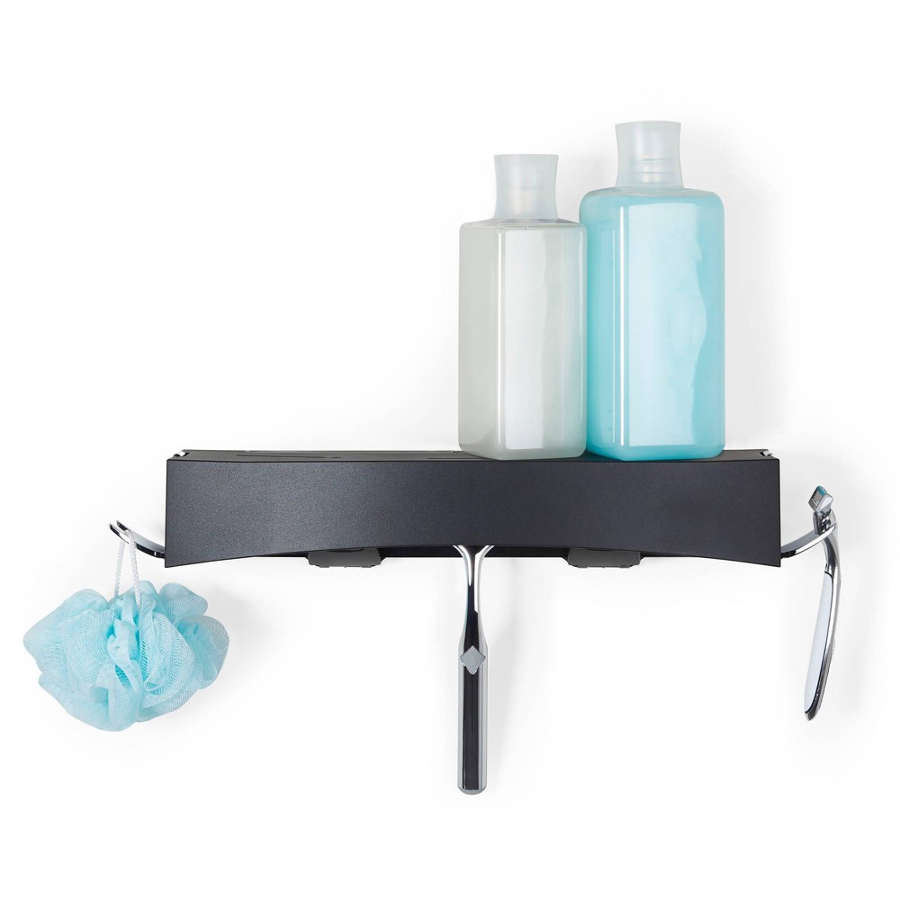 Photos - Bathroom Shelf Clever Flip Shower Basket or Shelf Black - Better Living Products