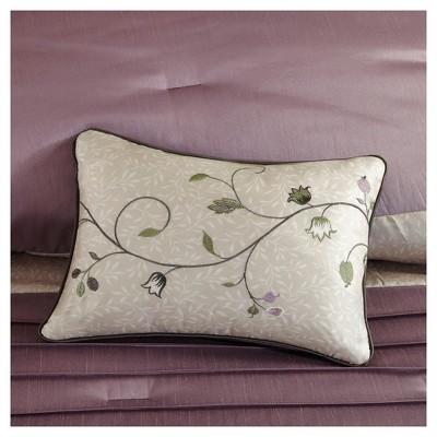 King Purple Reversible 7-Piece Embroidered Bedspread Set
