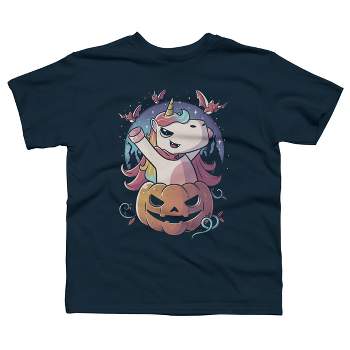 Boy's Design By Humans Spooky Unicorn Funny Cute Magic Halloween By EduEly T-Shirt