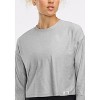 Peloton Women's Dreamblend Crewneck Long Sleeve, Light Heather Grey - 4 of 4
