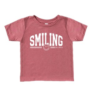 The Juniper Shop SmileyWorld Arched Varsity Toddler Short Sleeve Tee - 1 of 4