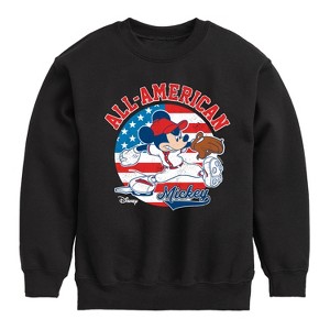 Boys' - Disney - Americana Graphic Long Sleeve Fleece Sweatshirt - 1 of 4