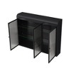 NicBex Sideboard Buffet Cabinet 35.45" Vintage Storage Cabinet with 3 Glass Doors Wall Cabinet with 3-tier Storage Kitchen Pantry for Dining Room - 2 of 4