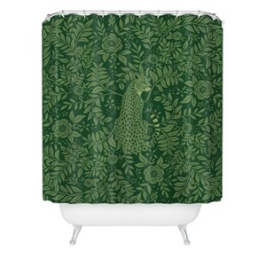 Cheetah Spring Collection Shower Curtain - Deny Designs: Abstract Pattern, Polyester, Machine Washable - 1 of 2