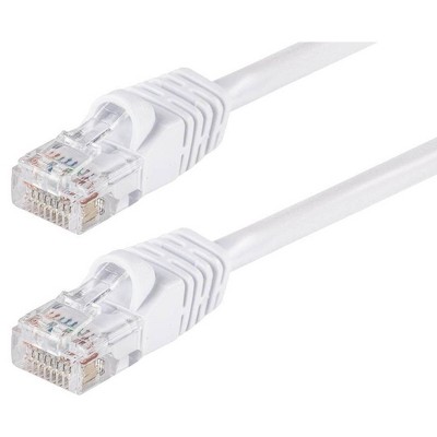 Monoprice Cat5e Ethernet Patch Cable - 50 Feet - White | Network Internet Cord - RJ45, Stranded, 350Mhz, UTP, Pure Bare Copper Wire, 24AWG