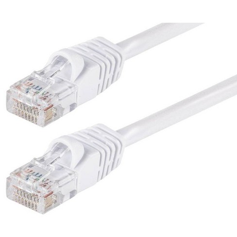 White 50 Feet Cat5e Networking RJ45 Ethernet Patch Cable