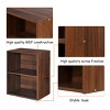 Costway 2 Tier Open Shelf Night Stand End Table Sofa Side Storage Display Furni Walnut - 2 of 4