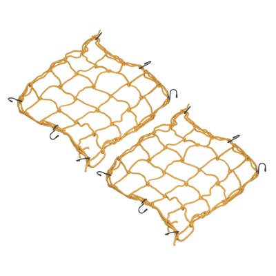 Unique Bargains Rubber Rope Cover Cargo Luggage Tie-Down Net with 6 Hooks 2 Pcs