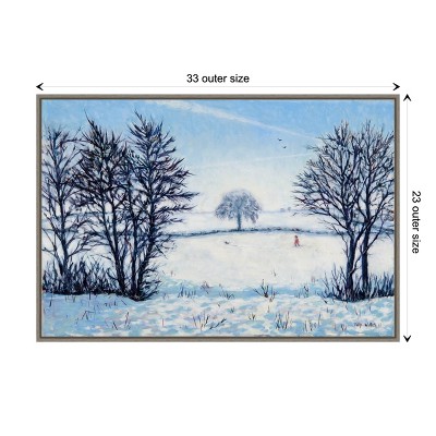 Winter Nature Vistas Framed Canvas Wall Art Print