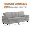 83" Oversized Chenille 3-Seater Sofa – Mid-Century Modern Cloud Couch with Deep Seats, Washable Covers & Armrests for Living Room, Beige - 2 of 4