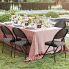 Metal Foldable Chair with Cushion and Non-Slip Feet Pads, Linen Party Chairs for Indoors and Outdoors, Meeting Room - 3 of 4