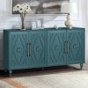 63'' Rustic Sideboard Buffet with Floral Carved Doors and Adjustable Shelves for Entryway or Living Room-Baofuwish - 2 of 4