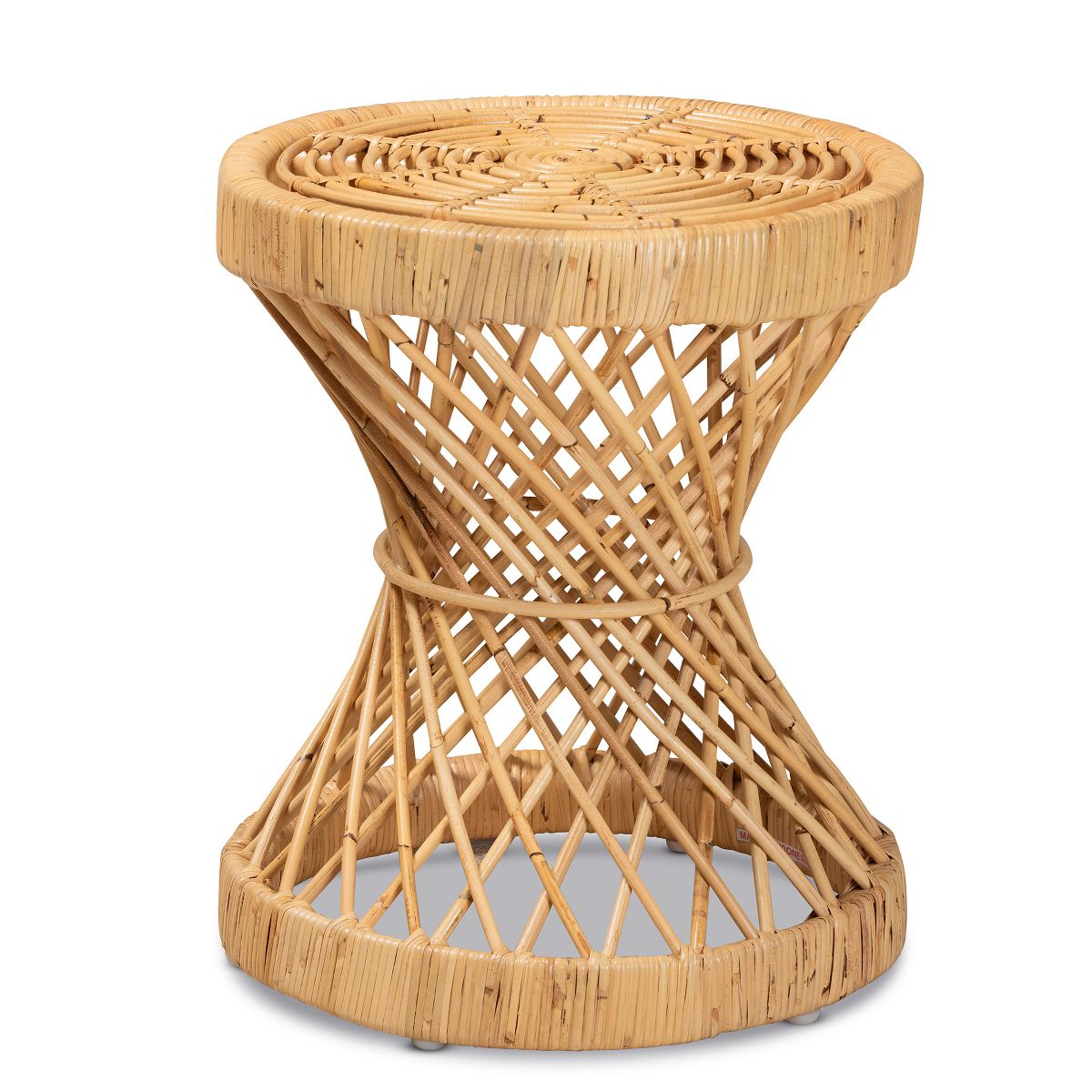 Baxton Studio Seville Modern and Contemporary Natural Finished Rattan End Table - thumbnail 2