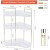 Corner Bathroom Counter Organizer Bathroom Countertop Shelf Makeup Organizer for Vanity Perfume Tray for Corner Storage (3 Tiers, White) - 3 of 4
