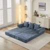 APRILSOUL  Floor Sofa Bed, Chenille Floor Sofa with Armrest Floor Sofa Lounge Couch for Living Room Bedroom Lounge - 4 of 4