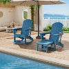 coucheta Adirondack Outdoor Rocking Chairs for Porch, Folding Rocker Chair With Two Cup Holders, HDPE All Weather Rocking Chair for Patio, Deck, Yard - 3 of 4