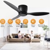 Duclsaty 52" Black 3-Blade Ceiling Fan no light, 6-Speed Remote, Noiseless DC Motor, No Light, for Bedroom/Living Room/Patio - 3 of 4
