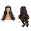 Unique Bargains Women's Long Body Wave Lace Front Wigs with Wig Cap 26" Deep Brown 1 Pc - 3 of 4