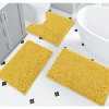 Home Mart Goods 3 Piece Set Lemon Soft Cozy Plush Chenille Bath Mat Highly Absorbent Bathroom Rug - 2 of 4