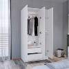 NicBex 71.14"H Armoire Wardrobe Closet Storage Cabinet with 3 Doors & Shelves & 2 Inner Drawers for Bedroom - 4 of 4