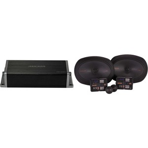 Kicker 47KEY2004 4-Channel DSP Smart Amp w/ 51KSS6904 6x9" Audio Upgrade Bundle - 1 of 4