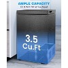 ZAFRO 3.5 Cu.Ft Chest Freezer with Removable Basket and Bottom Defrost Water Drain Freestanding Top Open Door, Deep Freezer , Black - 3 of 4