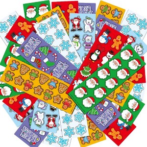 ArtCreativity Bulk Assorted Christmas Themed Stickers - 100 Sheets with Over 1000 Stickers - 1 of 4