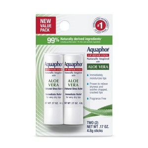 Aquaphor Lip Naturals-Aloe Blister Dual Pack - 0.34oz - 1 of 4