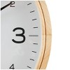 Wood Wall Clock with White Backing Light Brown - Olivia & May - 3 of 4