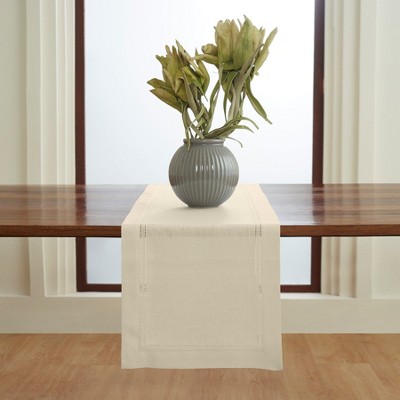 Solino Home Linen Double Hemstitch Table Runner