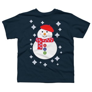 Boy's Design By Humans Christmas Snowman By ScarDesign T-Shirt - 1 of 3
