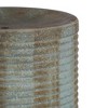 NAYSAYE Fountain Modern Cylinder Tower Water Feature with Ribbed Design for Outdoor Garden, Antique Blue, 19.3"*43.3"*88" - 3 of 4