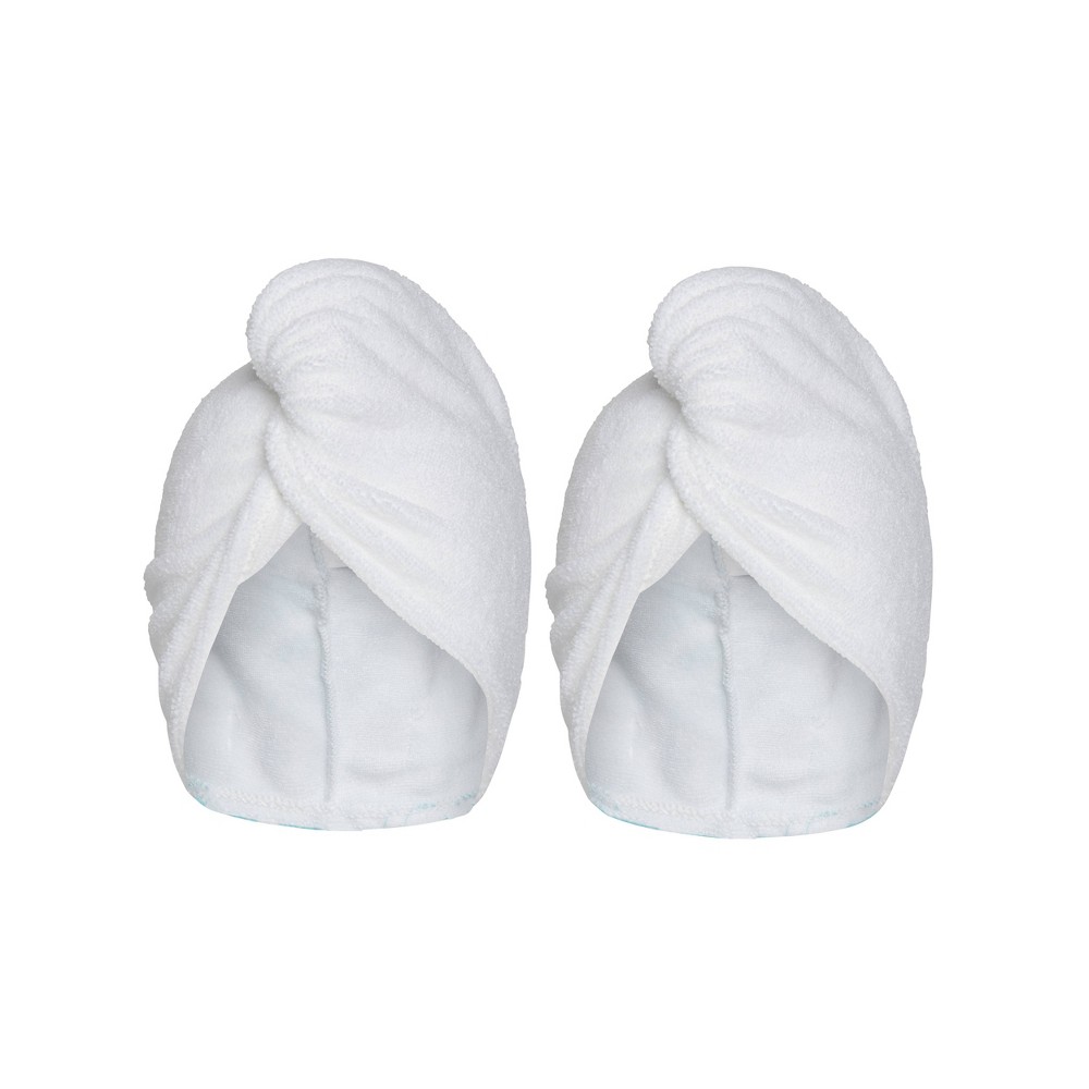 Photos - Towel Turbie Twist Microfiber Hair  - 2pk White