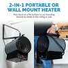 Newair 2-in-1 Freestanding or Ceiling/Wall Mounted 240v Electric Garage Heater, 500 sq. ft. with Remote Control, Perfect for Garages, Workshops - 3 of 4