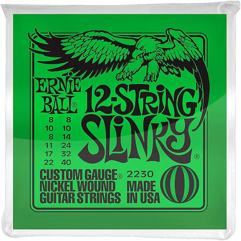 Ernie Ball P02230 Nickel 12-String Slinky Electric Guitar Strings 8-40, 1 of 3