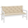 vidaXL Garden Bench Cushion Set of 2 Beige Oxford fabric (100% polyester) - 4 of 4