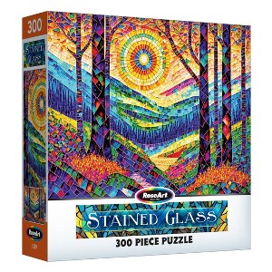 RoseArt Stained Glass The Sun Shines on Dreamland Jigsaw Puzzle - 300pc - 1 of 4