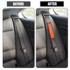 Unique Bargains Universal Seat Belt Shoulder Pad Car Safety Strap Covers Neck Mat for Comfortable Driving Faux Leather Hole 9.65"x2.56" 2 Pcs - 3 of 4